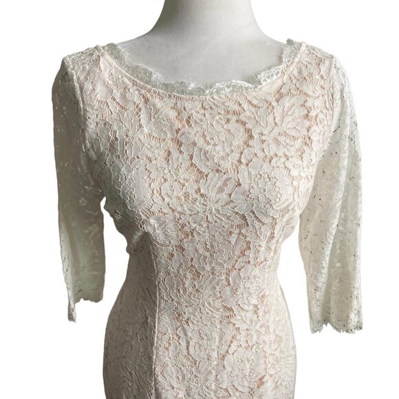 SOIEBLEU White Lace Cocktail Dress US L - Picture 6 of 12
